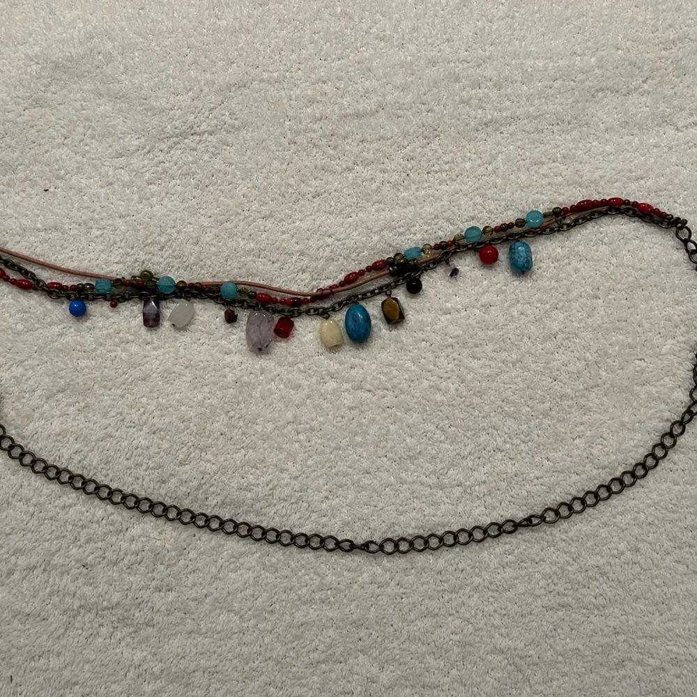 Chicos mixed stone chain belt